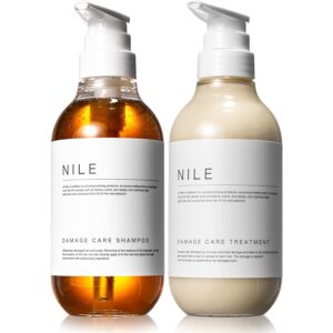 NILE Damage Care Shampoo Treatment Set, 13.5 fl oz (400 ml) Each (Apple Flower Scent) 1 (1)